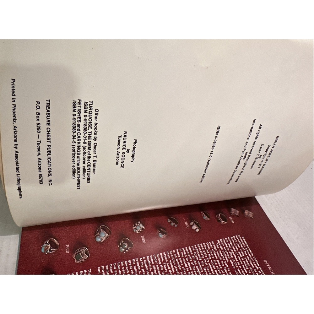 INDIAN JEWELRY MAKING‎   OSCAR T. BRANSON  1977 1ST EDITION Paperback - Picture 6 of 12